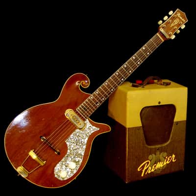 Premier Multi-Vox E275 1958 Natural Mahogany. THE SCROLL GUITAR. Incredible & Rare. Collectible.. image 5