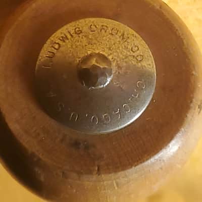 Vintage LUDWIG & WFL Wood BEATER for BASS DRUM Pedal * SPEED KING * 1940s 1950s 1960s image 3