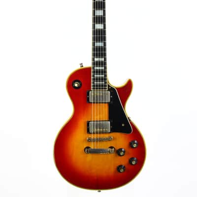 1973 Gibson Les Paul Custom Cherry Sunburst Vintage LP w Original Case Patent Sticker Humbuckers image 4