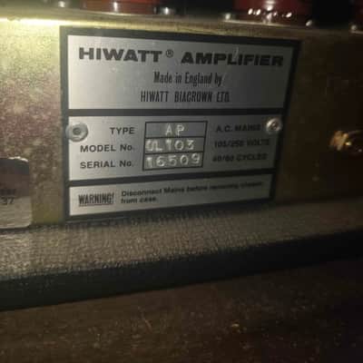 Hiwatt Lead 100 Head 1981 - 1984 - Black image 4