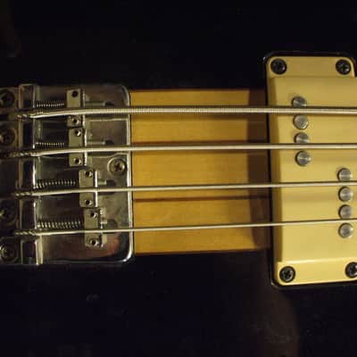 1983 ARIA Thorsound TSB-350 "Duran Duran" bass, Black/natural, gig bag image 12