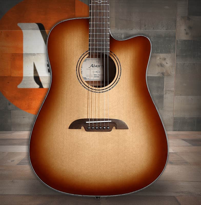 Alvarez Artist Dreadnought Guitar Acoustic Electric Shadowburst with Cutaway (AD60CE_Shadowburst) image 1