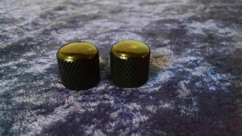 1980s Ibanez Black Push on Knobs 2x imagen 1