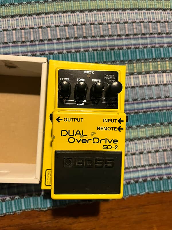 Boss SD-2 Dual OverDrive (Silver Label) 1993 - 1998 - Yellow - with original box image 1