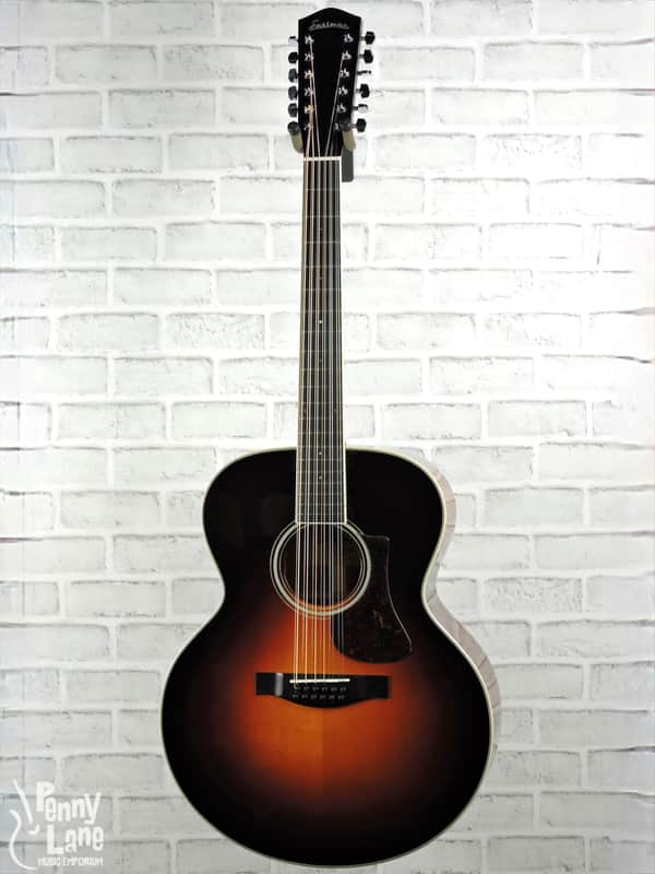 Eastman AC330E-12-SB Acoustic Electric Jumbo 12-String Guitar with Case image 1