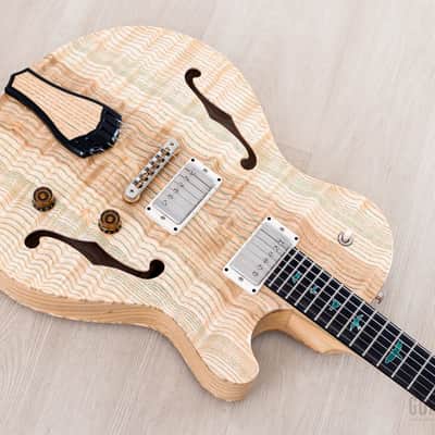 2023 Paul Reed Smith Private Stock Singlecut Archtop Natural w/ Green Grainfill, Case & Tags image 9