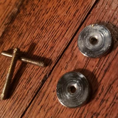 Gibson 1972 Domed Thumbwheels, Chrome Two Dome Thumb Wheels and Posts for ABR-1 bridge Bild 2