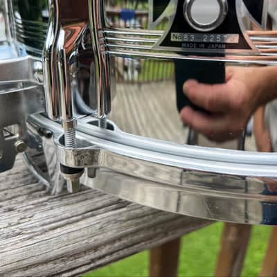 Tama 8056 Imperialstar Mastercraft Steel 6.5x14" 10-Lug Snare Drum with Roller-Action Snare Strainer 1980 - 1985 - Chrome image 2