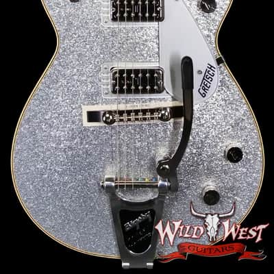 Gretsch G6129T-59 Vintage Select ’59 Silver Jet with Bigsby TV Jones Pickups Silver Sparkle 7.90 lbs image 1