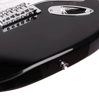 Black School Music Electric Guitar Set w/ Gig Bag Strap Cord for Beginner image 7