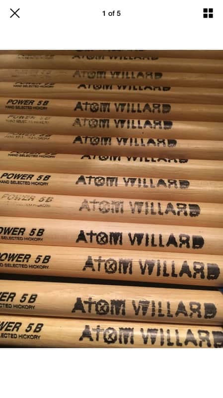 8 Pairs Vater Power 5B - Atom Willard owned custom sticks image 1