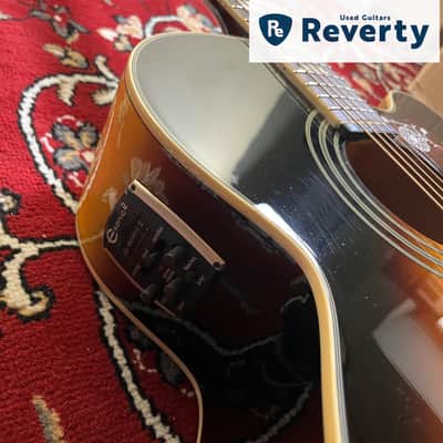 2016 Epiphone EJ-200SCE/VS Sunburst Jumbo Acoustic-Electric Guitar w/Case image 3