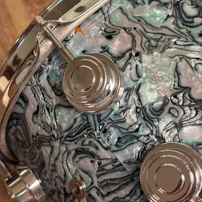 DW Collector's Series Drum Set - 10/12/15/22/14 Blue Abalone Finishply 1999 image 19