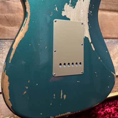 2020 Fender Custom Shop LTD '59 Strat Heavy Relic Aged Sherwood Green w/case image 11