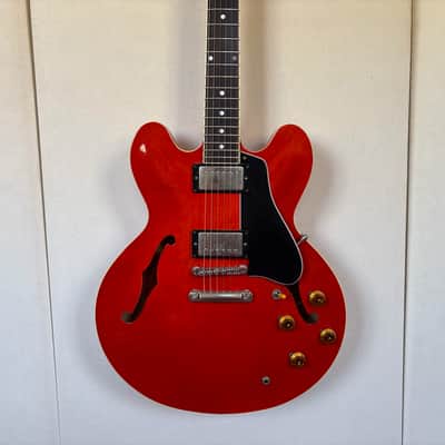 1982 Tokai ES100R Vintage Semi-Hollow ES Guitar Watermelon Long Guard, Japan image 2