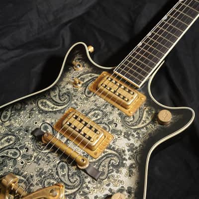 Gretsch Custom Shop Masterbuilt by Gonzalo Madrigal G6128-CS 1962 Duo Jet Black Paisley Relic image 1