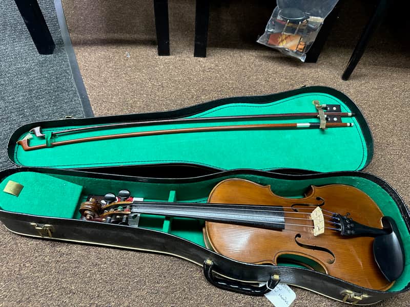 Used Vintage Early 1900s Strad Copy 4/4 full size Violin w/ case image 1