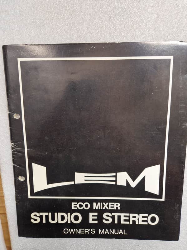 LEM ECO Mixer Studio E Stereo Owner's Manual image 1