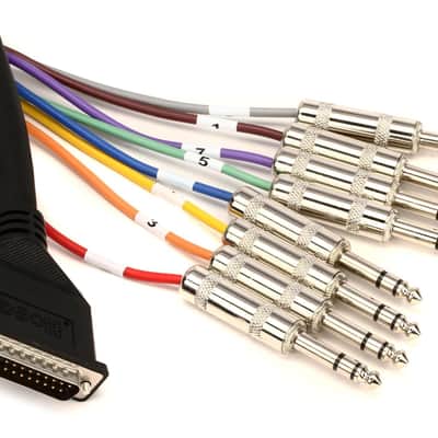 Hosa DTP-802 8-channel DB25 to 1/4 inch TRS Snake - 6.6 foot image 1