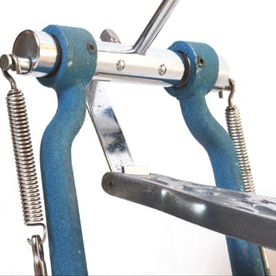Slingerland AA Bass Drum Pedal, Ball Bearing Action, Scroll Footboard, Blue Textured Finish - 1959 to '60 image 18