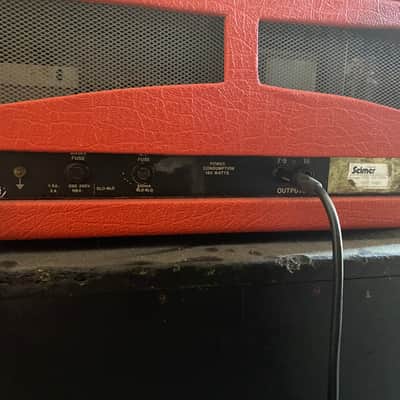 Selmer Treble n Bass 50 watt valve amp  70’s  - Red Tolex image 5