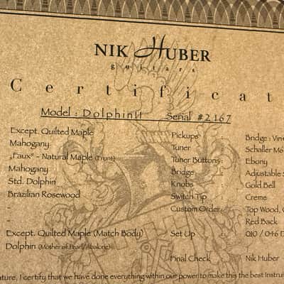 Nik Huber Dolphin II - rare rainforest wood (has CITES certificate) image 7