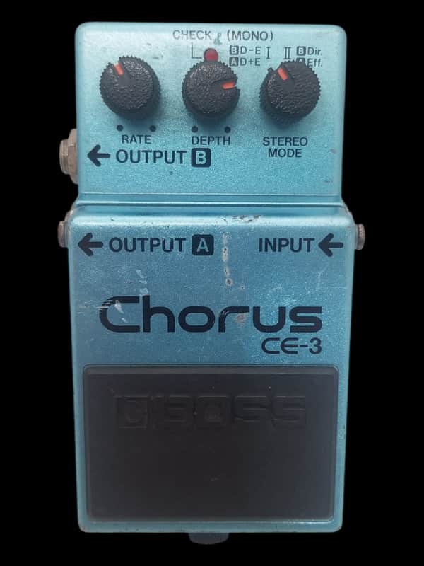 Boss CE-3 Bass Chorus (Dark Gray Label) 2001 - Present - Blue X6895 image 1