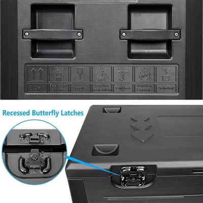 Heavy-Duty Audio Utility Road Trunk Case | Stackable Flight Case for Cables, Stage Lighting, DJ Gear, and Pro Equipment – Impact-Resistant Transport Storage image 4
