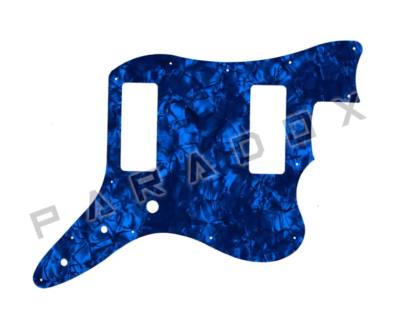 Custom Pickguard For 2023 - 2025 Harley Benton JA-Baritone - Dark Blue Pearl/Black/White/Black .090" image 1