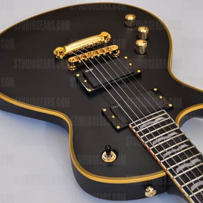 ESP LTD Deluxe EC-1000 VB Vintage Black Lefty Guitar B-Stock image 5