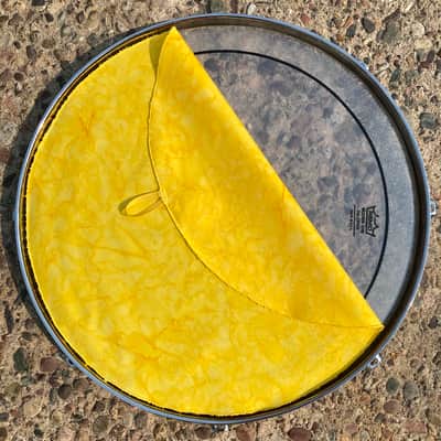 16" single layer Drum Bunny cloth drum cover - dampener - partial mute - compare to Drum Tortillas - Quesadilla - Big Fat Snare image 2