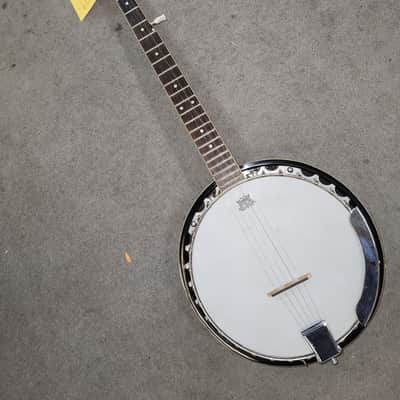 Gremlin LEFTY 5 string banjo w resonator 80's ? - brown image 1