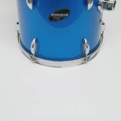 Ludwig Accent Drum 13 X 10 Mounted Tom Blue Sparkle -Made In Taiwan image 1
