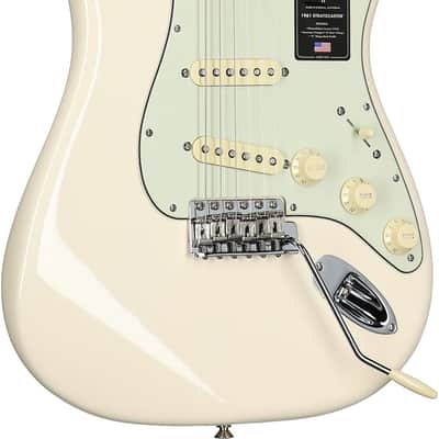 Fender American Vintage II 1961 Stratocaster Electric Guitar (with Case), Olympic White image 3