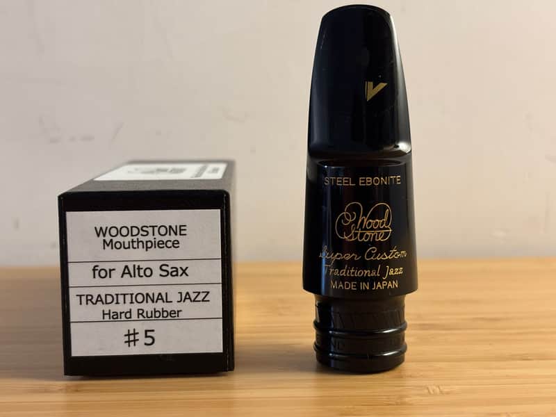 Ishimori Woodstone Traditional Jazz Mouthpiece Alto sax #5 2025 - Black image 1