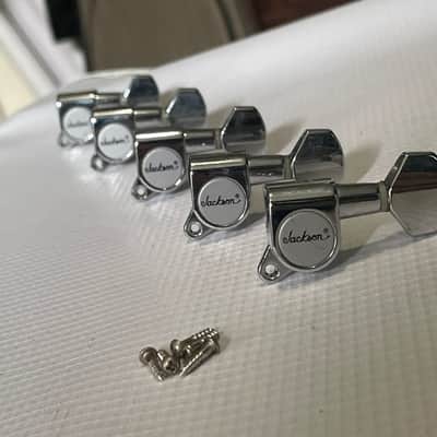 2000's Jackson DK2 Dinky Guitar Chrome Jin Ho Korea Tuners Tuning Pegs 6 In Line (Incomplete Set) image 2