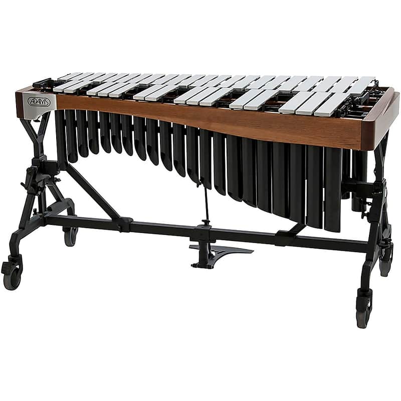 Adams Alpha Series 3.0 Octave Vibraphone, Silver Bars Motor Traveler Frame Walnut Rails Regular Black Resonators image 1