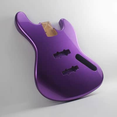 Metallic Purple Jazz Bass Style Alder Wood Body image 6