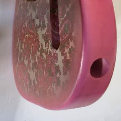 Pink Paisley Tele Body, Aged, Nitro , Alder image 10