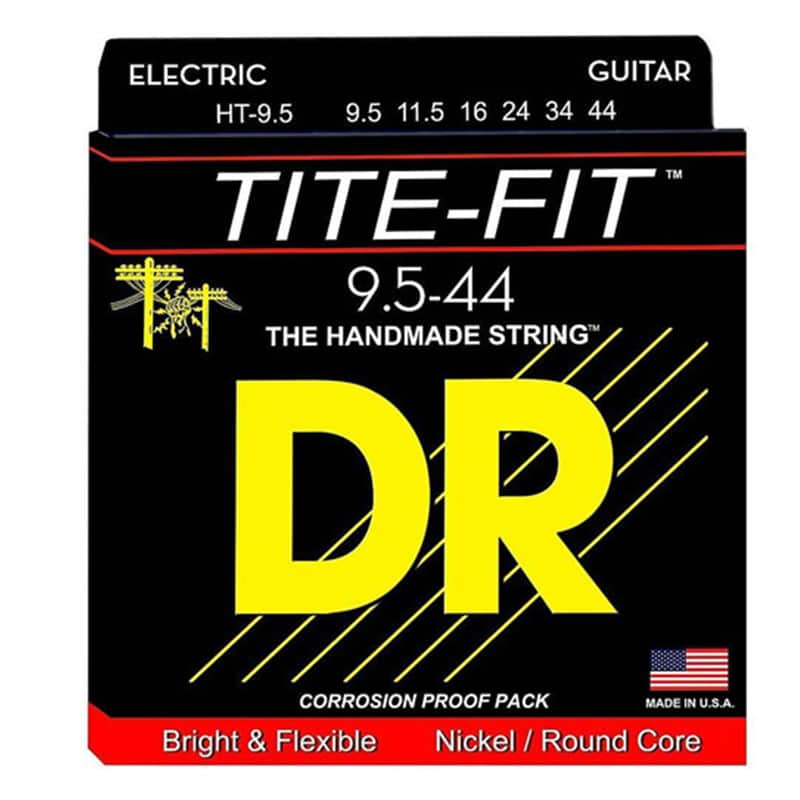 DR Strings HT-9.5 Tite-Fit Nickel Plated Light Plus Electric Guitar Strings 9.5-44 image 1