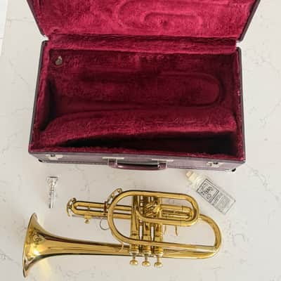 King Tempo II 603 Student/Intermediate Bb Cornet w/original case. - Lacquered Brass image 18