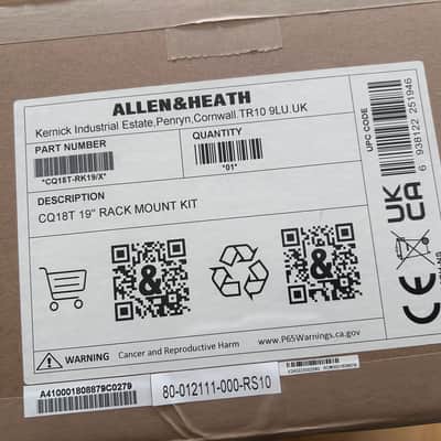 Allen & Heath CQ18T Rack Mount kit ears image 2