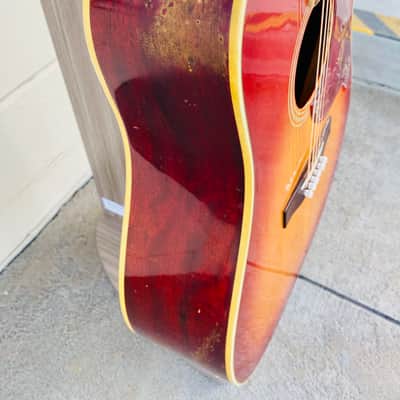 GIBSON HUMMINGBIRD ACOUSTIC/ELECTRIC GUITAR W/ K&K MINI PICKUP + CASE - 1971-72 image 5