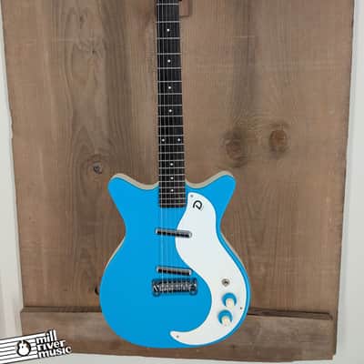 Danelectro '59M NOS+ Baby Blue Electric Guitar with Gig Bag - Used image 2