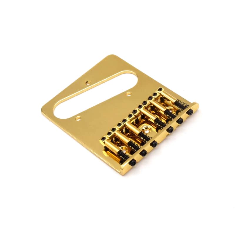 KD By AxLabs Tele®-style 6-Saddle Bridge - String-Through-Body Or Top - Gold image 1