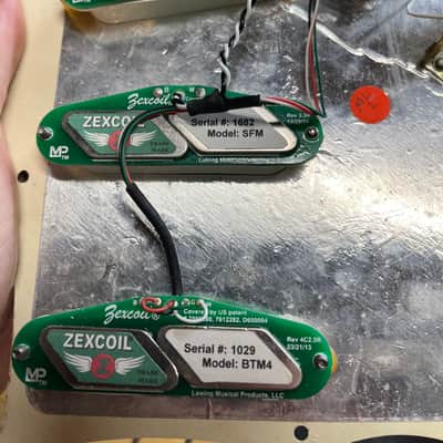 Zexcoil  Strat pickups loaded pickguard BJH4 SFM BTM4 with push/push pots wired image 4
