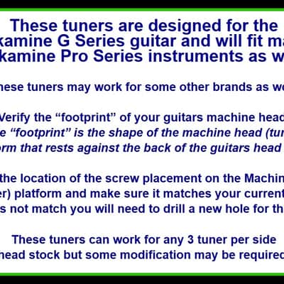Takamine G Series  TGP0550C Tuning Machine Heads / Tuners / Set of 6 / OEM Part  CHROME image 8
