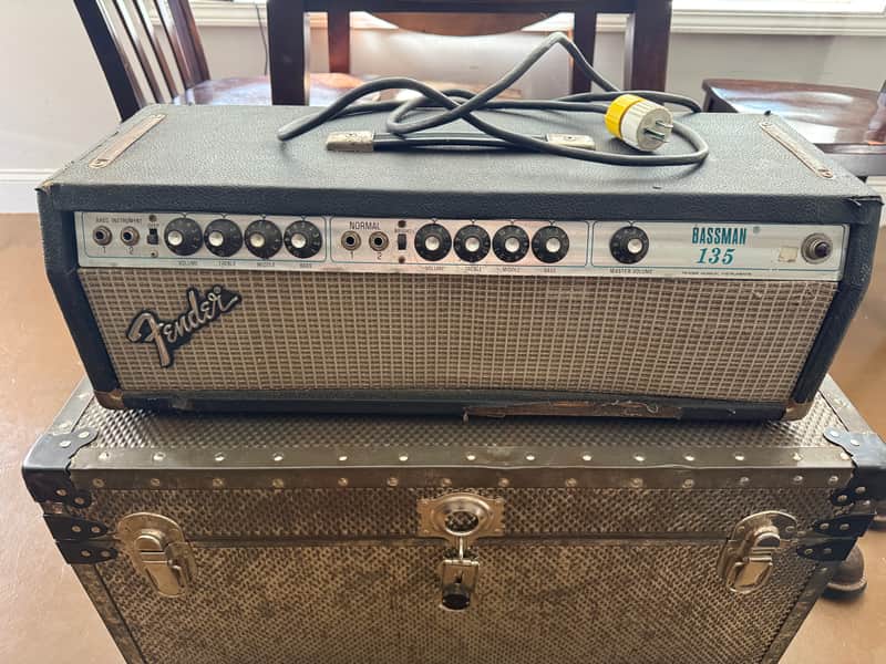 Fender Bassman 135 2-Channel 135-Watt Guitar Amp Head 1977 - 1980 - Silverface image 1