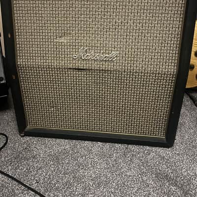 Marshall 2x12 Slant Cab 1966A Vertical Cabinet upgraded speakers 1980's - Racing Green Tolex image 1