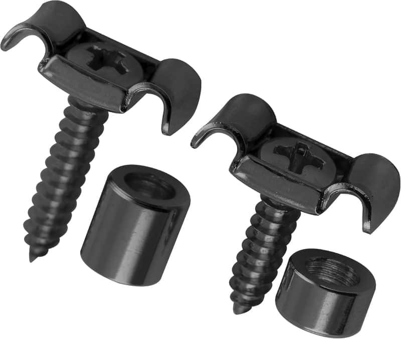 Pro Steel Vintage Butterfly Style String Retainer String Trees String Guides for Electric Guitar, Black (Set of 2) image 1